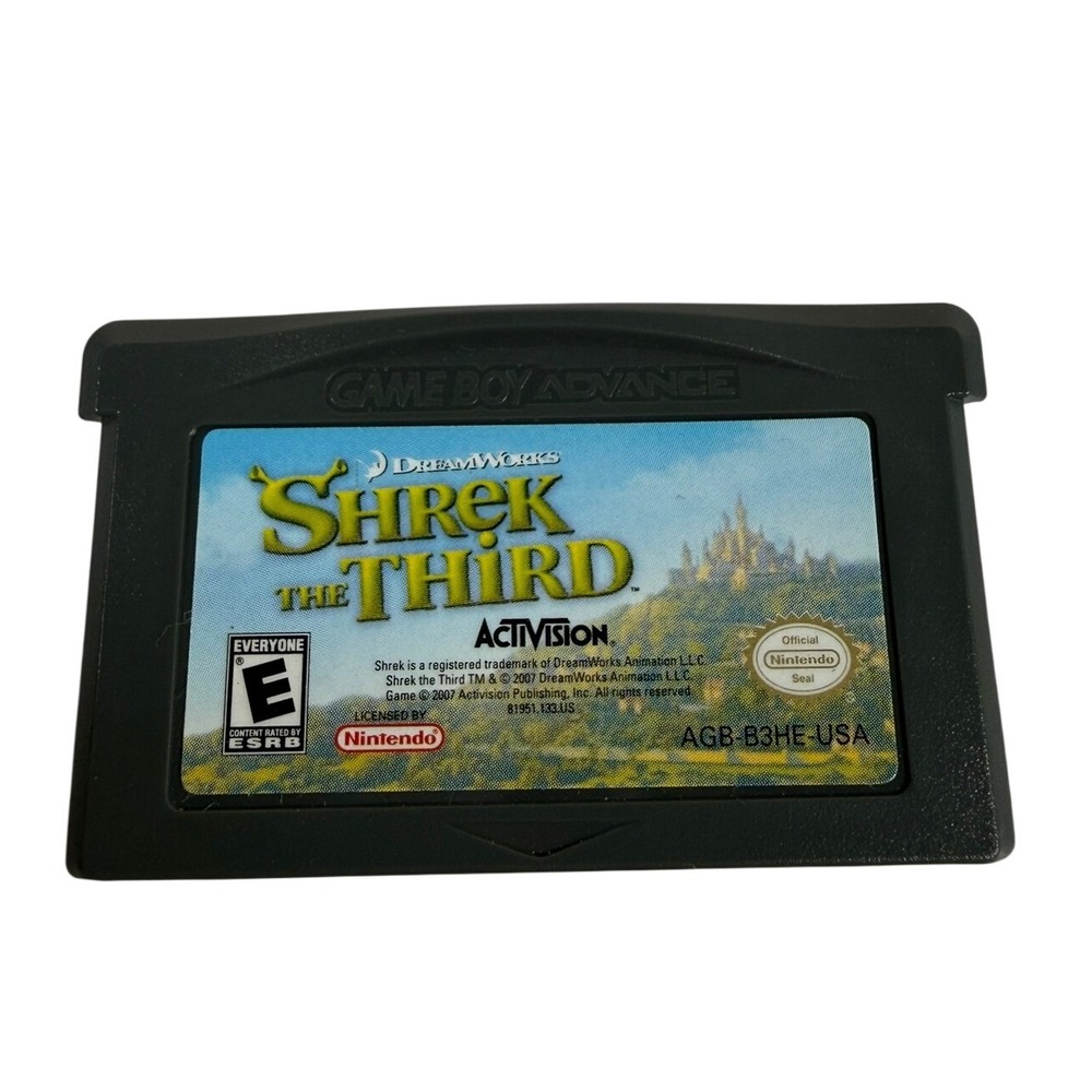 Nintendo Gameboy Advance Dreamworks Shrek the Third GBA Game Cartridge Retro